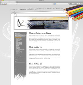 ISZ Website mit Aquarellmalerei von Lydia Sticker