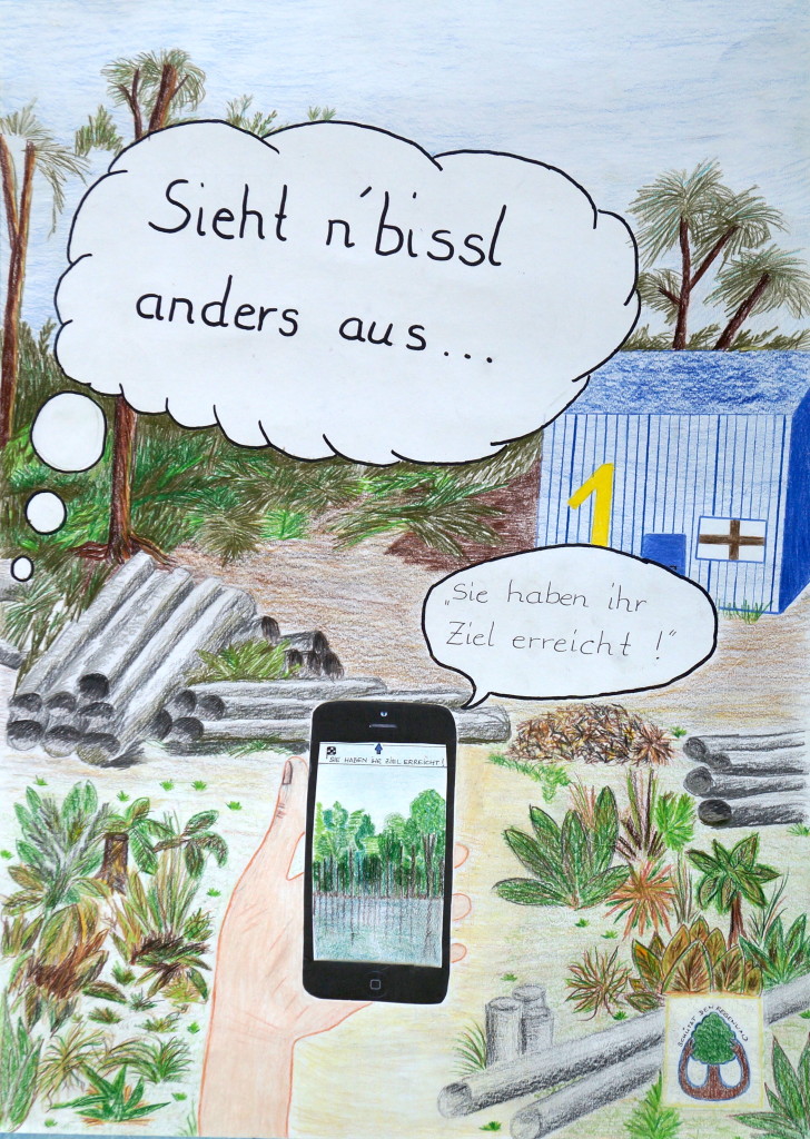 Shania Lange: "Sie haben ihr Ziel erreicht" - Bleistiftzeichnung auf Tonpapier