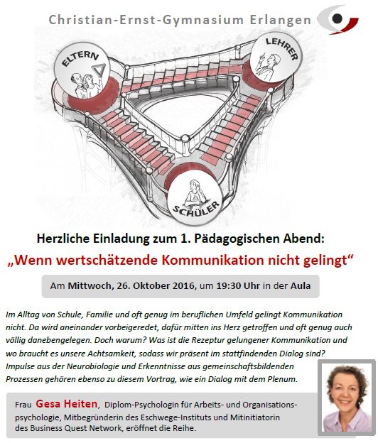 1. Pädagogischer Abend im Schuljahr 2016/17