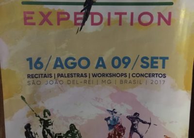 Das Plakat zur Musik-Expedition ist überall in der Stadt zu finden