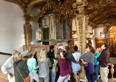 und eine Orgelführung in der Kirche voller Gold
