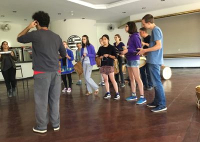 Beim Percussion-Workshop mit André
