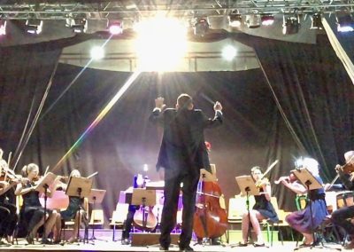 Anspielprobe im „blauen“ Theater mit dem Martius Ensemble