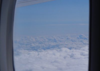 Ganz klar: wir sind wieder über Deutschland - aber noch scheint für uns über den Wolken die Sonne!