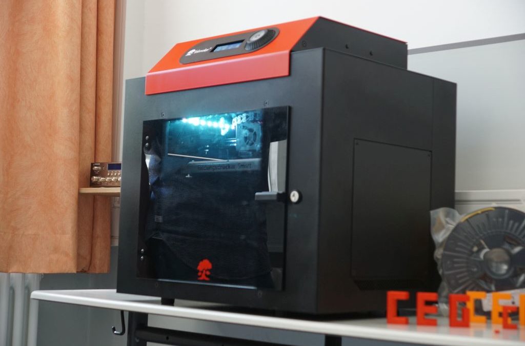 Offizielle Inbetriebnahme des neuen 3D-Druckers (Juli 2019)