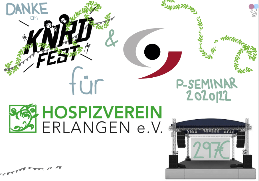 P-Seminar „Let’s host a Punk Rock Show“ spendet 297 Euro an Hospizverein Erlangen