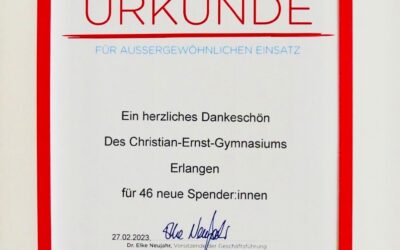 Vortrag zur Knochenmarkspende für die Oberstufe
