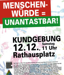 Kundgebung „Menschenwürde = unantastbar“